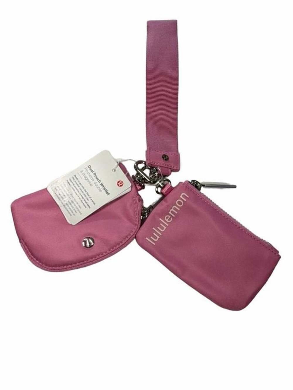 Lululemon Dual Pouch Wristlet Pink Athletic Minimalist Sporty